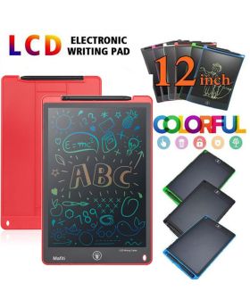 12 Inches Electronic Digital Graphics Tablet Sketching Writing Tablet Doodle Drawing Board Pad Erasable E-Writer Learning Notepad Slate for Kids Adults Home School Office