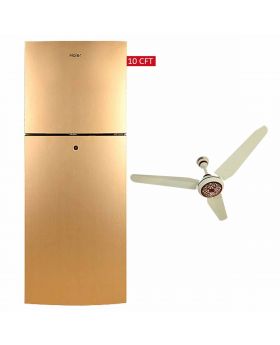 Haier Refrigerator HRF-276 EBS/EBD 10 CFT + Ornate 100% Pure Copper Wire 56" Ceiling Fan