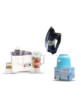National 3 In 1 Juicer, Blender & Dry Mill SP-178-J + National Deluxe Automatic Iron RM-57 + Target Water Dispencer