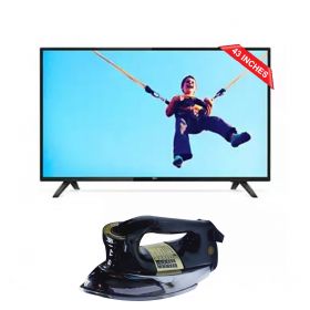 Philips 5800 Series, 43" Ultra Slim Full HD LED Smart TV Full HD 43PFT5813_98 + National Deluxe Automatic Iron RM-57
