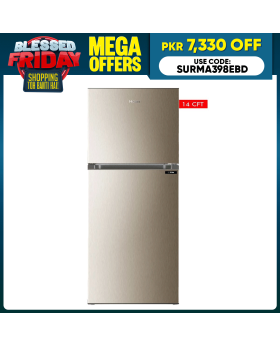 Haier Refrigerator E-Star Series HRF-398 EBS/EBD Without Handle-Gold - 14 CFT 
