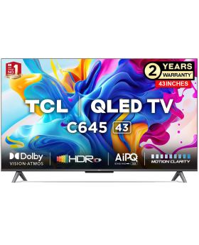 TCL 43 inches 4K Ultra HD Smart QLED Google TV 43C645 