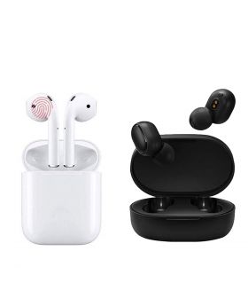 Redmi AirDots Bluetooth V5.0 True Wireless Earbuds Master copy + i14 TWS 1:1 Wireless Bluetooth 5.0 Earphone Earbuds Touch Control Double Pairing
