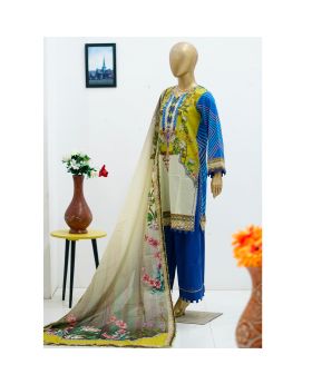 Lawn | Printed Fabric 3 Piece Unstitched Collection - (Article 12)
