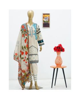 Lawn | Printed Fabric 3 Piece Unstitched Collection - (Article 13)