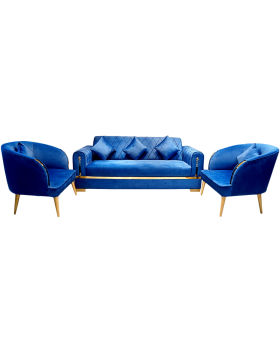 Ocean Sofa Set (5 Seater)-Blue