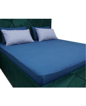 Blue-046 Bed Sheet Set