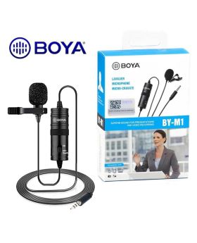 Boya BY M1 Professional Collar Microphone 3.5mm Audio Video Record Lavalier Lapel Mic for Android Smartphone DSLR PC