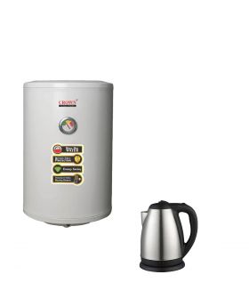 Crown Appliances EG16G Electric Geyser + National Exclusive Electric Kettle