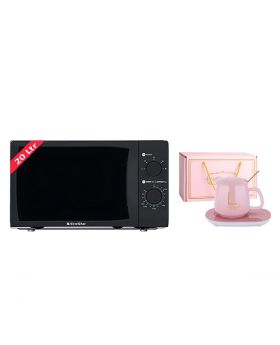EcoStar Microwave Oven 20 Ltrs EM 2023BSM + Lucky Coffee Mug with Induction plate for coffee lovers, Unique Tea cup