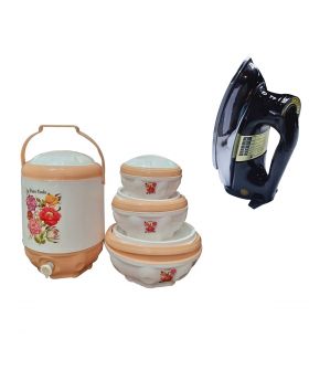 Dinner Hot Pot 4 PCS Set + National Deluxe Automatic Iron RM-57