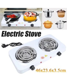 Electric Double Hot Plate Countertop Buffet Stove Heating Plate Indoor-Outdoor Stove 220V