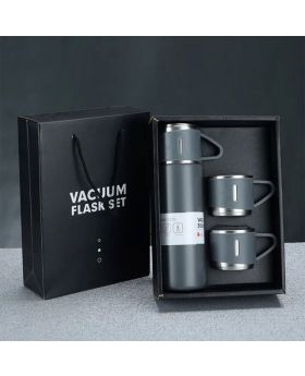 New 3 Pieces Stainless Steel vacuum flask travel mug set Sport Water Bottle Gift box Set Large Capacity Travel Double Wall Vacuum Bottl