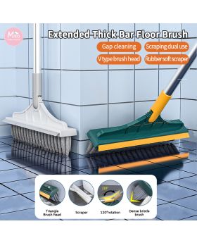 Rotating-scrub-brush-wiper-handle