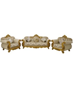 Kabootar Sofa Set (5 Seater)-Golden