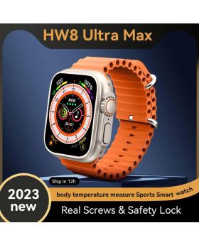 2023 HW8 Ultra Max Series 8 Smart Watch 49MM Body Temperature Bluetooth Call Blood Glucose Smartwatch with band lock Men Women