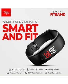 Itel Smart Fitband IFB-31 | IP67 Water Proof | Heart rate monitor | Message display