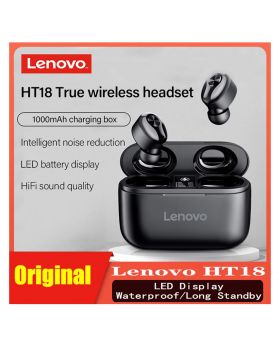 Original Lenovo HT18 Wireless Headphones TWS Bluetooth Earphones HIFI Stereo Headset with mic LED Display Long Standby 1000mAH