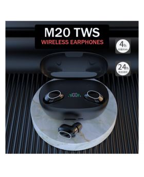 M20 TWS Wireless Earbuds BT 5.0 Sports Wireless Headset With Power Bank & LED Digital Display For IOS & Android