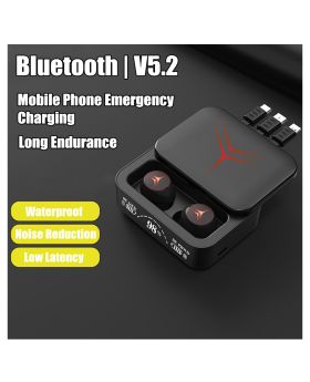 M88 TWS Wireless Bluetooth Headset with 3 Cable Charge Box LED Display Earbuds with Mic Wireless Headphones Bluetooth Earphones