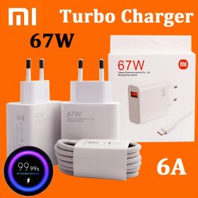 MI Charger 67W Original Eu Mi 67 Watt Charger Adapter Fast Charge Type C Cable