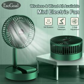 Desktop Foldable Fan Portable Household USB Rechargeable Retractable  Fan Electric Adjustable Low Noise Long Standby Fan (Random Color)
