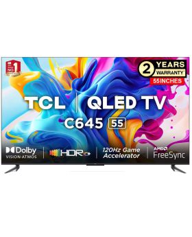 TCL 55 inches 4K Ultra HD Smart QLED Google TV 55C645 