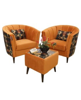 Chamak Challo Chair Set-Orange