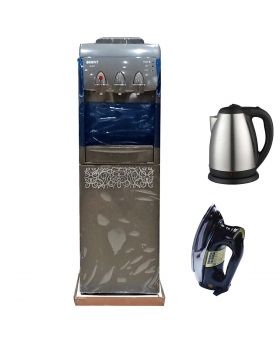 Orient Water Dispenser With Refrigerator 3 Tap OWD-531 (Icon-3) + National Deluxe Automatic Iron RM-57 + National Exclusive Electric Kettlew