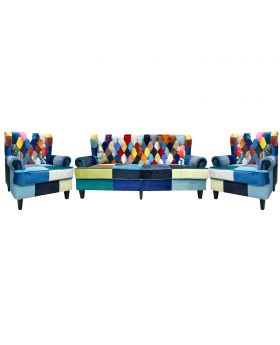 Patch Style Sofa Set (5 Seater)