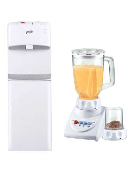 Homage Water Dispenser HWD-49332 P (Plastic,3 Tap With Ref) + Oxford Blender 2 In 1