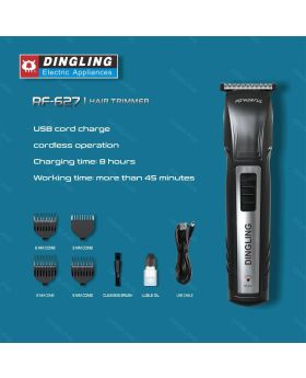 Dingling High Quality Rf-627 USB Wireless Hair Trimmer Personal Use Design Electric Hair Trimmer for Men | Hair Clipper for Men 