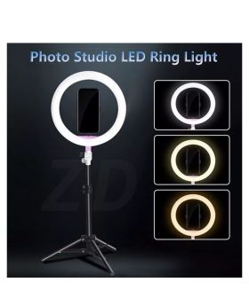 26CM LED Studio Camera Ring Light Photography With Mobile Holder