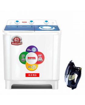 Royal Washing Machine RWM-8012T + National Deluxe Automatic Iron RM-57
