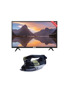 TCL 32" Full HD Smart Android LED TV 32S5200 + National Deluxe Automatic Iron RM-57