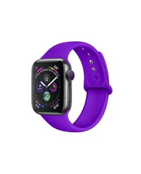 Apple Watch 42mm-44mm-45mm Premium Silicon Rubber Strap – Purple