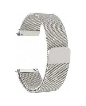 20mm-22mm Magnetic Milanese Strap – Silver