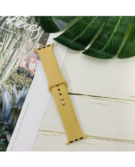Apple Watch 38mm-40mm-41mm Premium Silicon Rubber Strap – Mustard Yellow