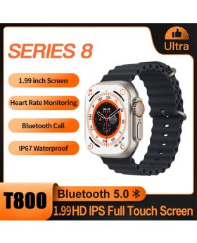 T800 Ultra Smartwatch Wireless Charging Bluetooth Call Watch For Men Women IP67 Waterproof Heart Rate Sleep Monitoring Smart Watch 1.99" HD Screen