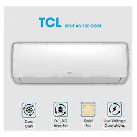 TCL 1 Ton Split AC 12-E Cool DC Inverter Energy Efficient, Low Voltage Operation, Generator Mode, Fast Cooling