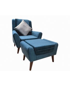 Sofa Chair + Ottoman Set