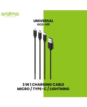 Oraimo OCD-X91 Fast Syncing Durable 3 in 1 USB Cable